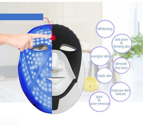 7 Farben PDT-LED-Lichttherapie Drop-LED-Schönheitsmaschine Heimgebrauch LED-Hautverjüngungsmaske mit Hals-Hautpflege für 6072661