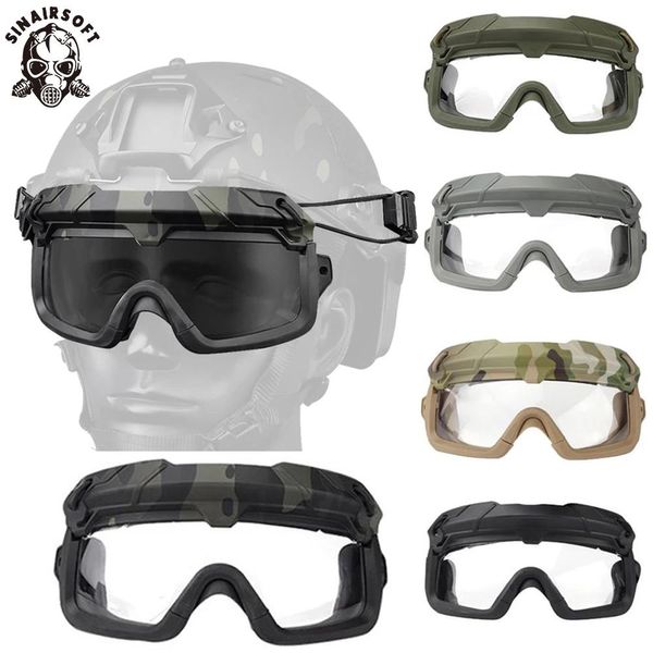 Goggles Tactical Airsoft Paintball Goggles Ветропроницаемые анти туманы CS Защита Wargame для тактических шлемов велосипедные очки для очков