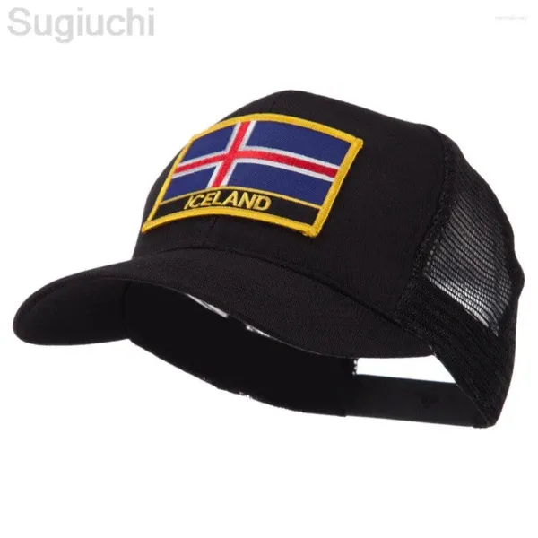 Ball Caps Island Flagge Stickerei Plain Mesh Baseball Cap Einstellbare Snapback Hüte Frauen Männer Hip Hop Trucker Streetwear Papa Hut