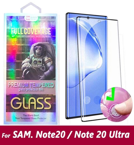 5D gebogener, hüllenfreundlicher Handy-Displayschutz aus gehärtetem Glas für Samsung Galaxy Note20 Note 20 S20 Ultra S10 Note10 S9 S8 Plus Nr. 2353779