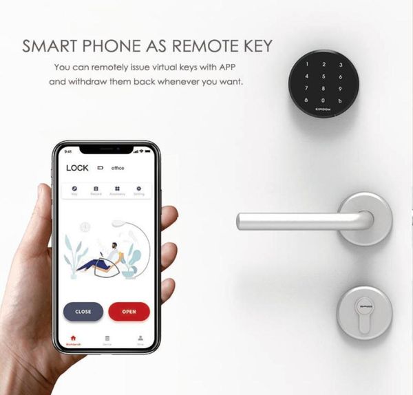 Airbnb Gimdow için Akıllı Kapı Şifre Disk El Electric Bolt Bluetooth Lock y2004072551669