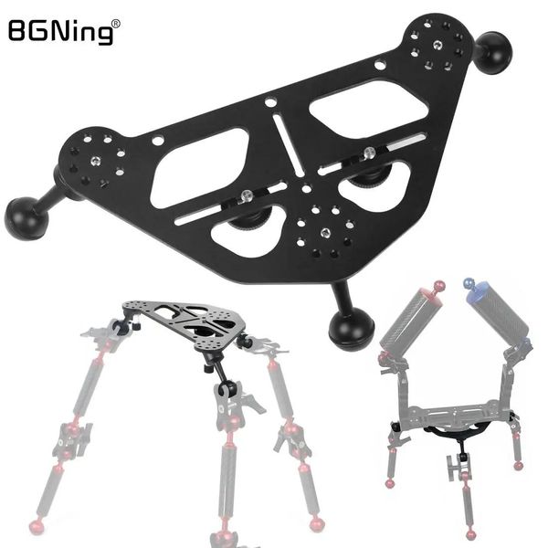 Tripés atualizados bandeja de mergulho dslr câmera triangular gimbal montagem para gopro suporte de luz subaquática liberação rápida base de tripé estável