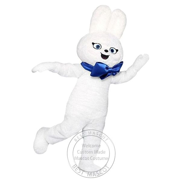 Halloween bonito coelho branco mascote traje para festa personagem dos desenhos animados mascote venda frete grátis suporte personalização