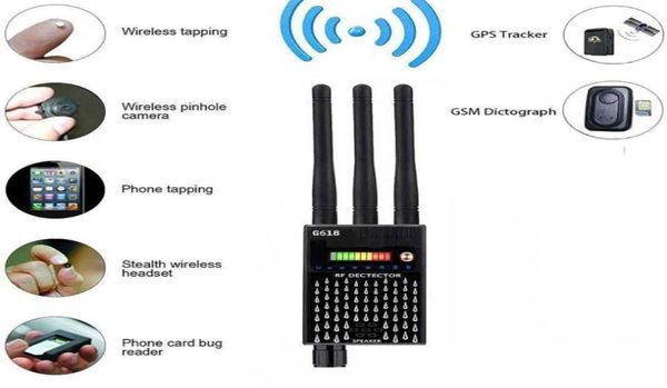 Tracker di attività 1 pz Rilevatore G618 professionale 3 Antenna Rilevatore anti-segnale per GSM Bug Gps Tracker Telecamera nascosta wireless Eav4931438