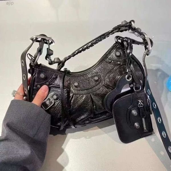 Balencigaa Biker Neuankömmling Leder Leder Frauen Hochqualitätstasche Stilvolle Frauen Umhängetaschen Gurt Mode Designer Handtaschen Cross Body Gurte Geldbörse Motorrad m