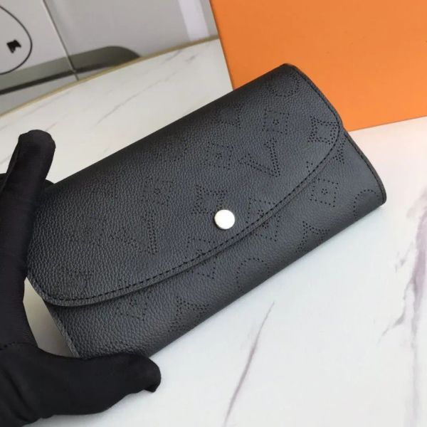Clássicos da moda designer de luxo laser escavado carteira IRIS bolsa longa mulheres bolsa de embreagem titular do cartão com caixa original saco de pó M60145