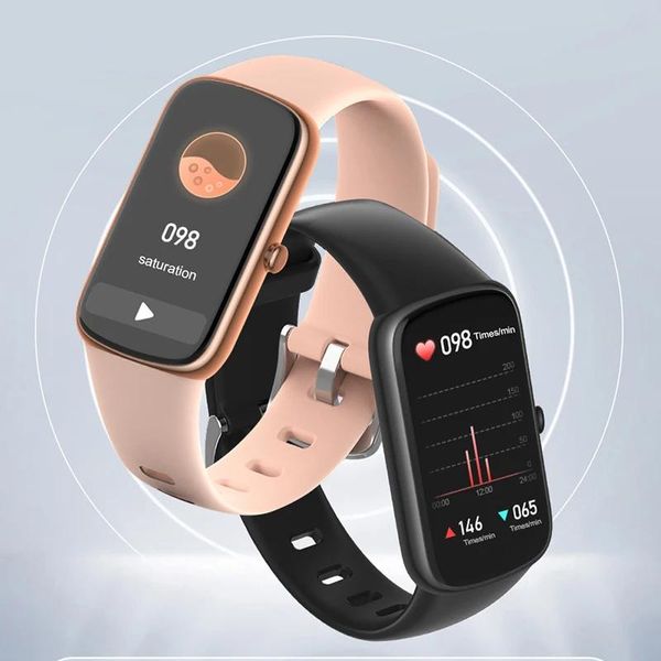 Dispositivi Bluetooth Smart Watch per uomo Donna Pressione sanguigna Ossigeno nel sangue Misuratore di frequenza cardiaca Passo Sport Ciclo fisiologico Orologi da uomo
