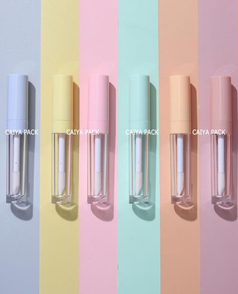 9 ml varita grande y gorda contenedores vacíos de brillo de labios blanco rosa botella de maquillaje de plástico transparente tubos de esmalte de labios punta de pincel lápiz labial líquido lipgl9182624