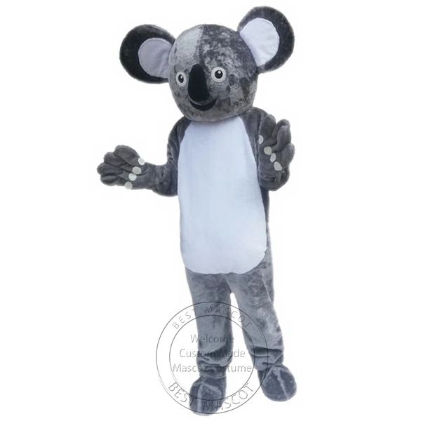 Halloween novo adulto cinza coala mascote traje para festa personagem dos desenhos animados mascote venda frete grátis suporte personalização