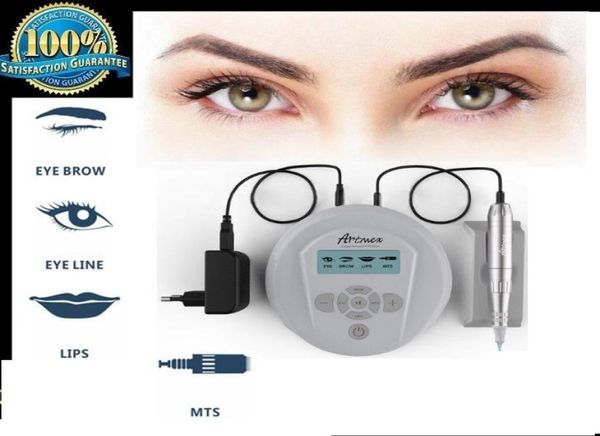 Artmex V6 Maquiagem Permanente Máquina de Tatuagem Tela LCD Sobrancelhas Pálpebras Lábios Caneta Elétrica DermaPen Auto Microneedle System2167178