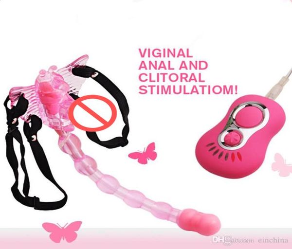 Nuovi giocattoli del sesso della farfalla telecomando 7 velocità cinturino sul vibratore dildo clitoride prodotti del sesso anale giocattoli del sesso per le donne2582664