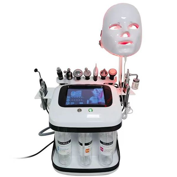11 in 1 tragbare RF BIO Sauerstoff Hydra Dermabrasion Peeling Maschine H2O2 Wasserstoff Sauerstoff Spray Gesichtsmaschine Salon Verwendung