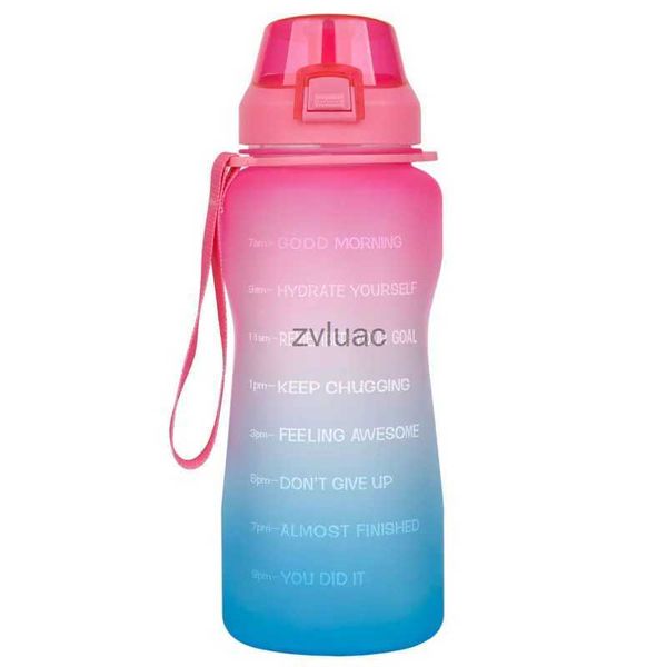 Wasserflasche Sport-Wasserflasche mit Zeitmarkierung, abnehmbares Sieb, Trinkflasche, auslaufsichere Shaker-Flasche, BPA-frei, 2 Liter, Großhandel J342 YQ240110