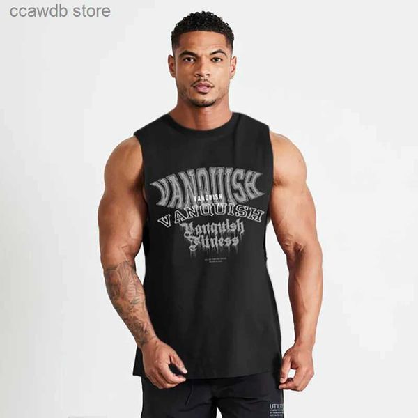 Regatas masculinas verão novo fitness esportes sem mangas camiseta versão coreana solta colete de treinamento respirável roupas de basquete masculino bala t240110