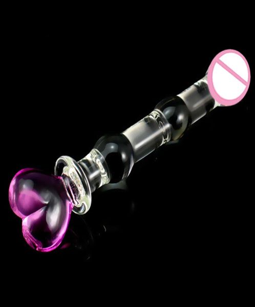 Seks Oyuncakları Kadınlar için Cam Gerçek Dildo Uzun Büyük Pyrex Kristal Cam Dildos Penis Anal Mastürbatör Popo Fişi Sextoys Y1918572515