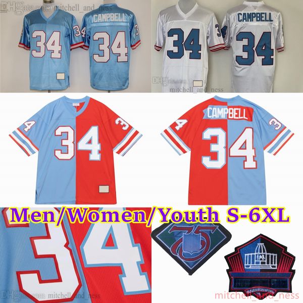 Custom S-6XL 1999 Throwback Football 34 Эрл Кэмпбелл Джерси Стич 1 Уоррен Мун 9 Стив Макнейр 74 Брюс Мэтьюз 63 Майк Манчак 87 Дэйв Каспер