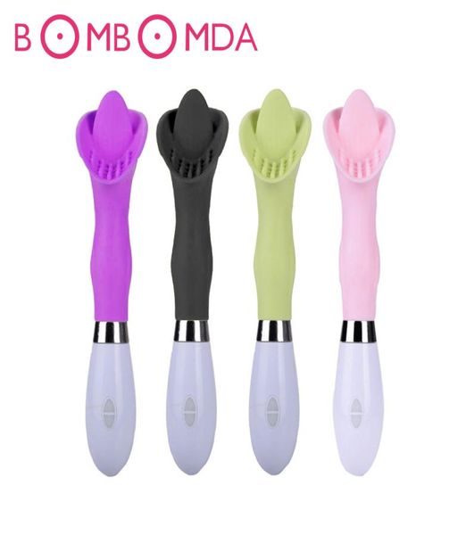 Leccare la lingua vibratore massaggio della fica masturbatore femminile stimolatore del clitoride orale prodotti adulti sexy dildo giocattoli del sesso per la donna Y191218100686