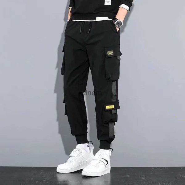 Men's Pants Nouveau Streetwear hommes Multi poches Cargo sarouel Hip Hop décontracté mâle survêtement pantalon Joggers pantalon mode Harajuku Men PantsL240104