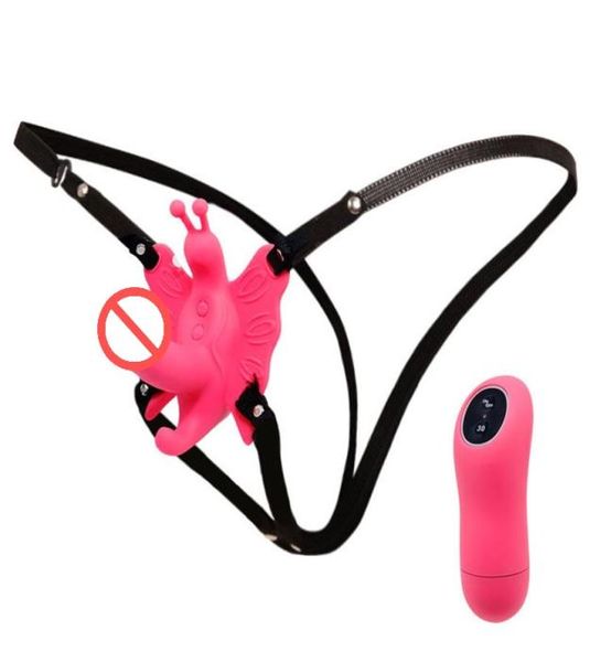 BAILE 30-speed afstandsbediening vlindervibrator riem op harnas volwassen erotisch seksspeeltje verborgen masturbatie orgasme massager3493235