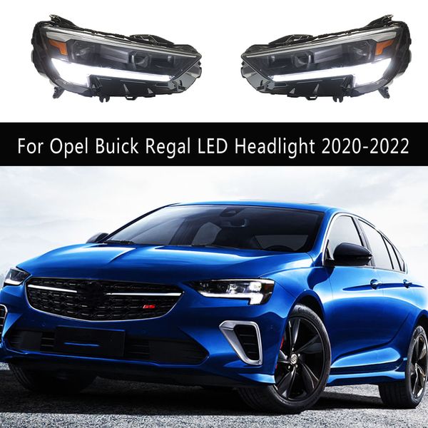 Auto Kopf Lampe DRL Tagfahrlicht Für Opel Buick Regal LED Scheinwerfer 20 22 Streamer Blinker Anzeige Beleuchtung montage