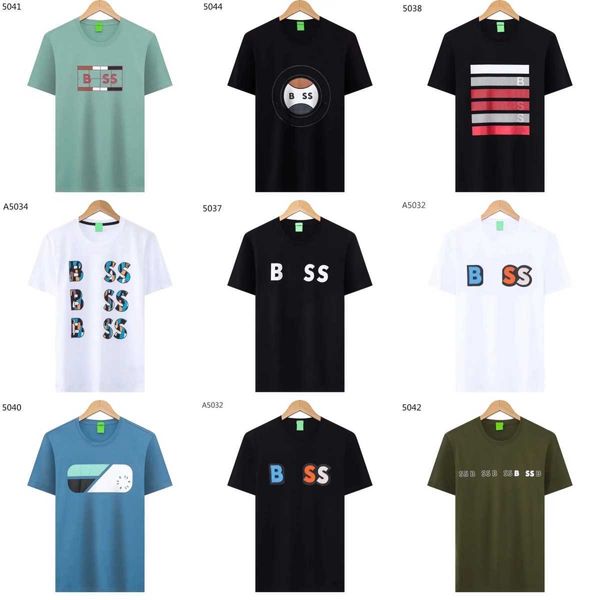 Erkek Tişörtler Boss Yüksek Kaliteli Moda Erkekler T-Shirt Luxury Polo Yuvarlak Boyun Nefes Üst Boss iş gömleği gündelik tee adamı üstü tasarımcı gömlekler m-xxxl