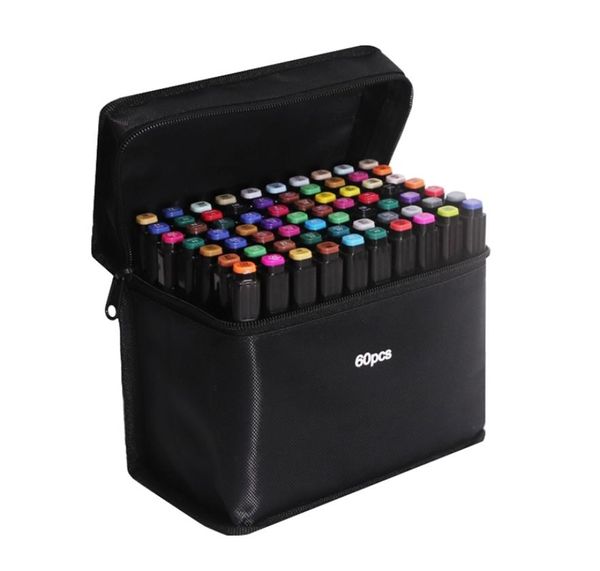 Touchfive 6080 цветов спиртовые маркеры ручка маркеры для рисования для катания на коньках масляная кисть карандаши набор для рисования манга художественные принадлежности 2012112917366