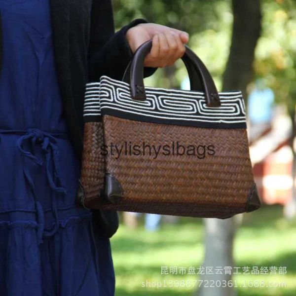 Сумки-тоут, новая тканая женская сумка-трость, ручная сумка для отдыха и отдыха в стиле ретро, Strstylishyslbags
