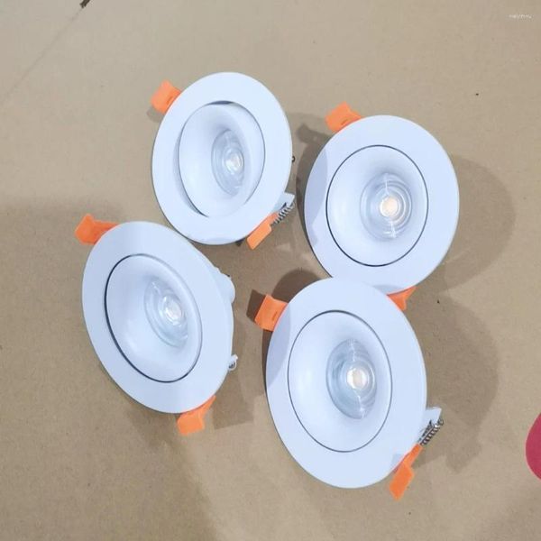 Deckenleuchten mit eingebettetem GU10-LED-Downlight mit 6-W-Spotlight für Innenbeleuchtung, 4 Stück pro Los, weiß-schwarze Oberflächen-Downlight