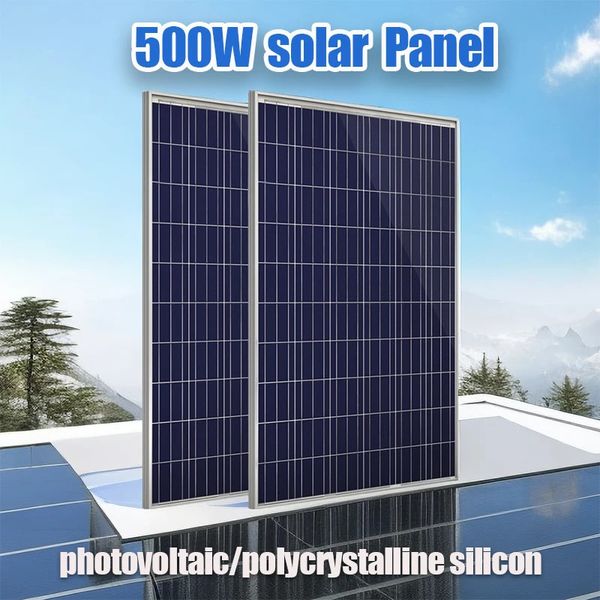 Pannello solare povoltaico 500W12V Kit banca di potere 1000W Piastra controller 100A per casaCampeggioRVCar Caricabatterie rapido 240110