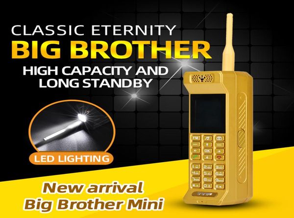 Luxo clássico mini retro dourado telefones celulares alto-falante brilhante lanterna powerbank discagem rápida mágica trocador de voz bluetooth mobil2669478