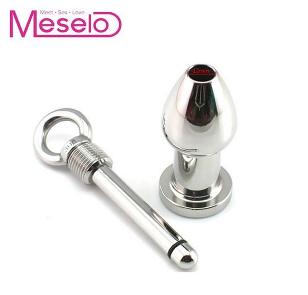 Meselo Silber Ring Schwanz Meselo Metall Anal Dusche Einlauf Düsenkopf Einlauf Anal Reinigung Anal Plug Sexspielzeug Edelstahl Hintern MX19459373