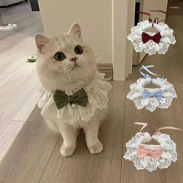 Köpek Giyim Boyut M/S Tükürük Havlusu Pet Eşarp Kedi Büyük Orta ve Küçük Bib Mücevher Kolye yaka Bell Bow Tie