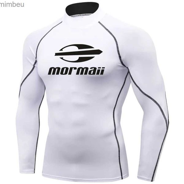 T-shirt da uomo Costume da bagno da uomo T-shirt da bagno Spiaggia Protezione UV Costumi da bagno Rash Guard Manica lunga Surf Costume da subacqueo T-shirt da surf RashguardL240110