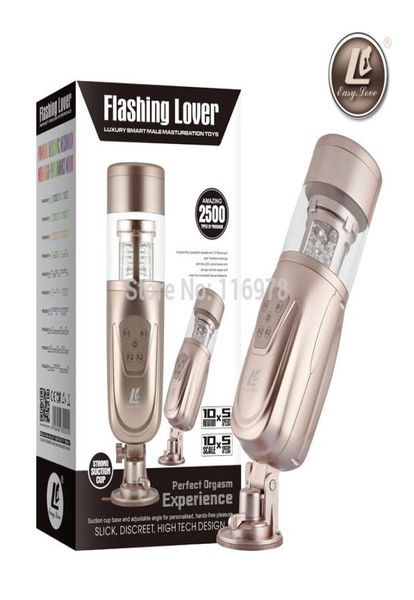 New Easy Love Telescopic Lover 2 Macchina automatica del sesso Rotante e retrattile Masturbatori maschili elettrici Giocattoli del sesso per gli uomini Y1911164371