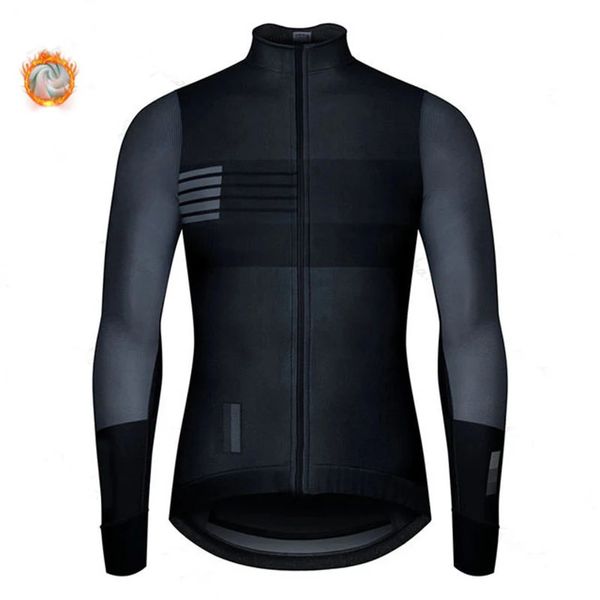 Spanien Winter Thermische Fleece Jacke Radfahren Jersey Langarm Ropa Ciclismo Hombre Fahrrad Tragen Fahrrad Kleidung Maillot 240109