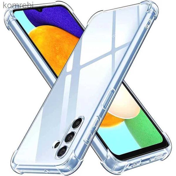 Custodie per cellulari Custodia trasparente per Samsung Galaxy A54 5G A34 5G A24 A14 4G Cover morbida in silicone antiurto spessa per Samsung A04s A04e A04L240110