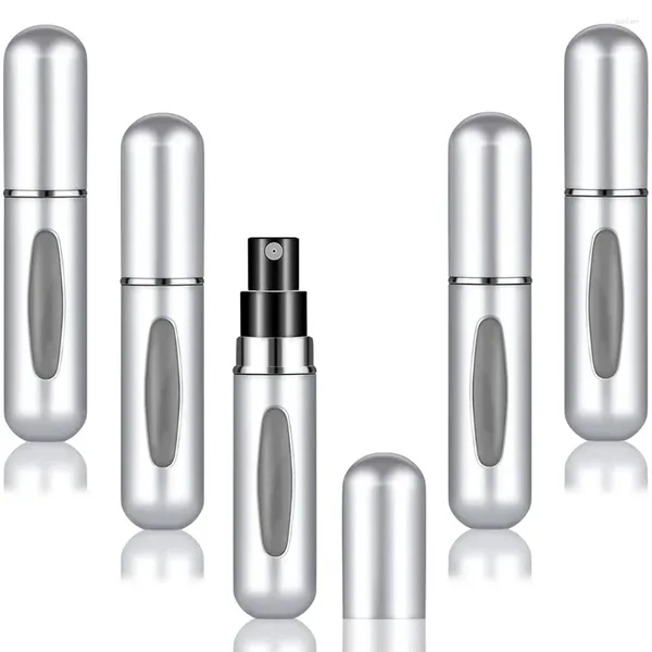 Garrafas de armazenamento 5pcs 5ml mini garrafa de perfume recarregável com bomba de perfume de spray vazio recipiente cosmético atomizador para ferramenta de viagem