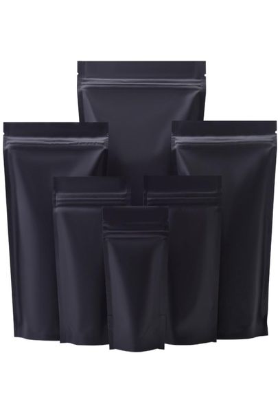 9 tamanho preto fosco à prova de cheiro sacos de pé sacos de mylar resealable bolsa de folha dupla face saco auto selo inteiro lx42259247795