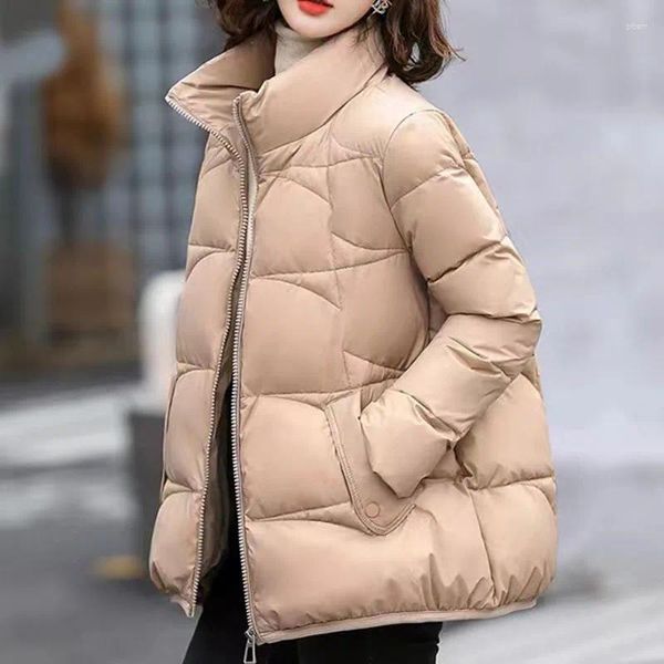 Kadın Trençkotları Kış Pamuk Ceket Ceket 2024 Parkas Gevşek Tasik Tasarım Duygusu Kız Öğrenciler Koreli dış giyim