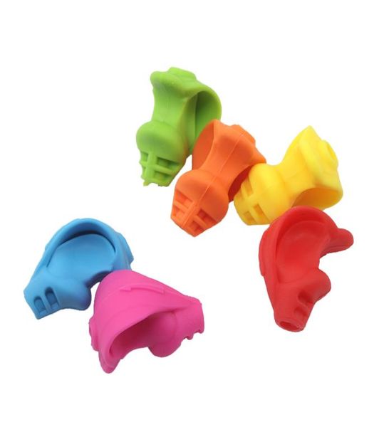 10 pçs caligrafia correta silicone lápis apertos crossover gruta caneta titular manga escrita garra ajuda para crianças estudantes3980270