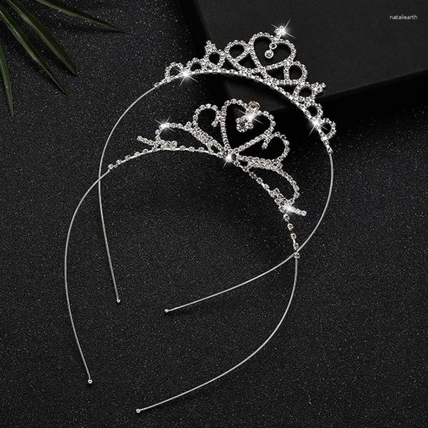 Fermagli per capelli Bambini Ragazze Principessa Diademi Corone Fascia per capelli Spettacolo da sposa Prom Sposa Damigella d'onore Regalo Accessori per feste di nozze Gioielli