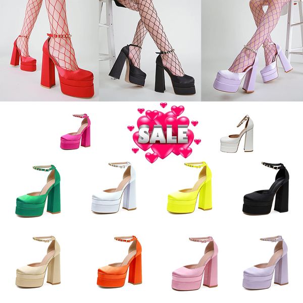 Сексуальная брендовая женская обувь, туфли-лодочки из лакированной кожи на толстом высоком каблуке и платформе, вечерние винно-красные, черные, розовые, большие размеры 35-42