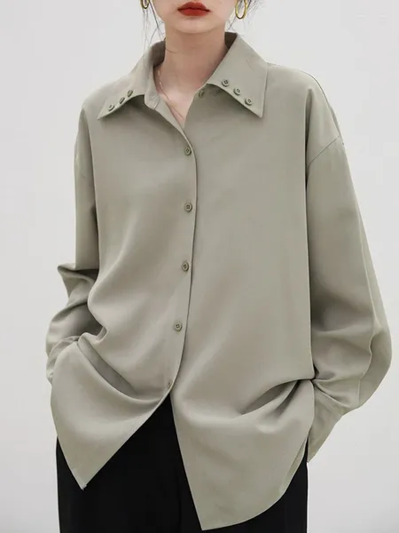Женские блузки Jmprs, повседневные простые женские элегантные рубашки, высококачественные корейские свободные однотонные блузки, винтажные универсальные топы женского дизайна, весенние