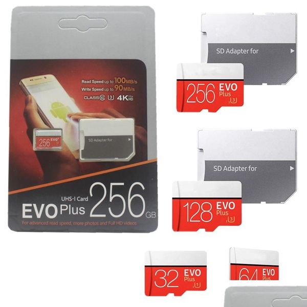 Cartões de memória Hard Drivers 32Gb 64Gb 128Gb 256Gb Cartão Sd Evo Plus Class10 Uhs-1Good Microsdxc Uhs- Tablet Pc Tf Câmera Digital Smartpho Otdmc