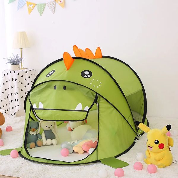 Крытая детская палатка Игрушечный замок для мальчиков и девочек Мультяшная маленькая игрушечная палатка с динозаврами Уличная палатка Игрушки Игровая палатка 240109