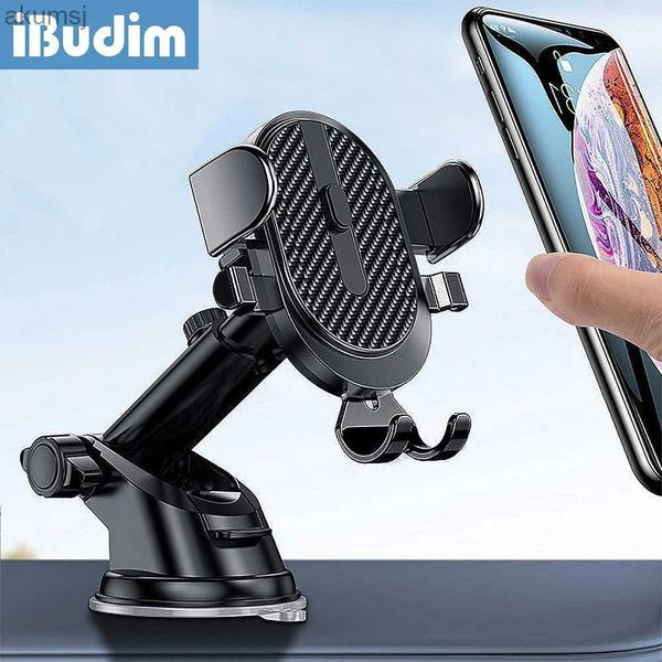 Suporte de montagem de telefone celular iBudim Universal Car Phone Holder Mobile Phone Stand Ventosa Suporte de telefone no carro GPS Suporte de montagem para YQ240110