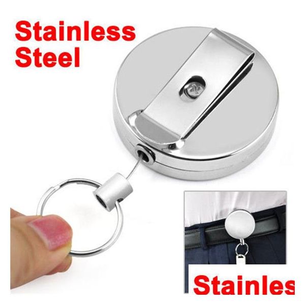 Outros Home Garden 300X Metal Delicado e Durável Retrátil Pl Chain Reel ID Card Badge Holder Recoil Belt Clip Drop Delivery Dhqfw