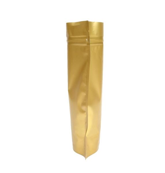 Akzeptieren Sie benutzerdefinierte LOGO 100X langlebige mattgoldene Ziplock-Metallic-Mylar-Verpackungsbeutel heißversiegelbare Stand-Up-Zip-Lock-Beutel Beutel8003912