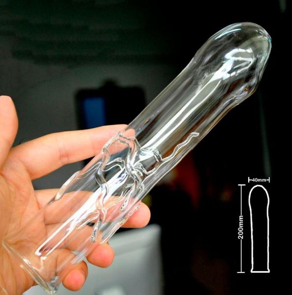 Big Hollow vetro pyrex genitale pene finto artificiale maschio cazzo dildo anale butt plug masturbatore giocattoli adulti del sesso per donne uomini gay 14606439