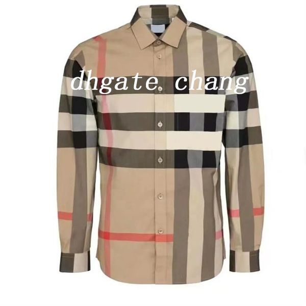 Camicie eleganti da uomo Camicia da uomo firmata T-shirt in seta sottile abbigliamento da lavoro plaid uomo Szie S-4XL 899173721